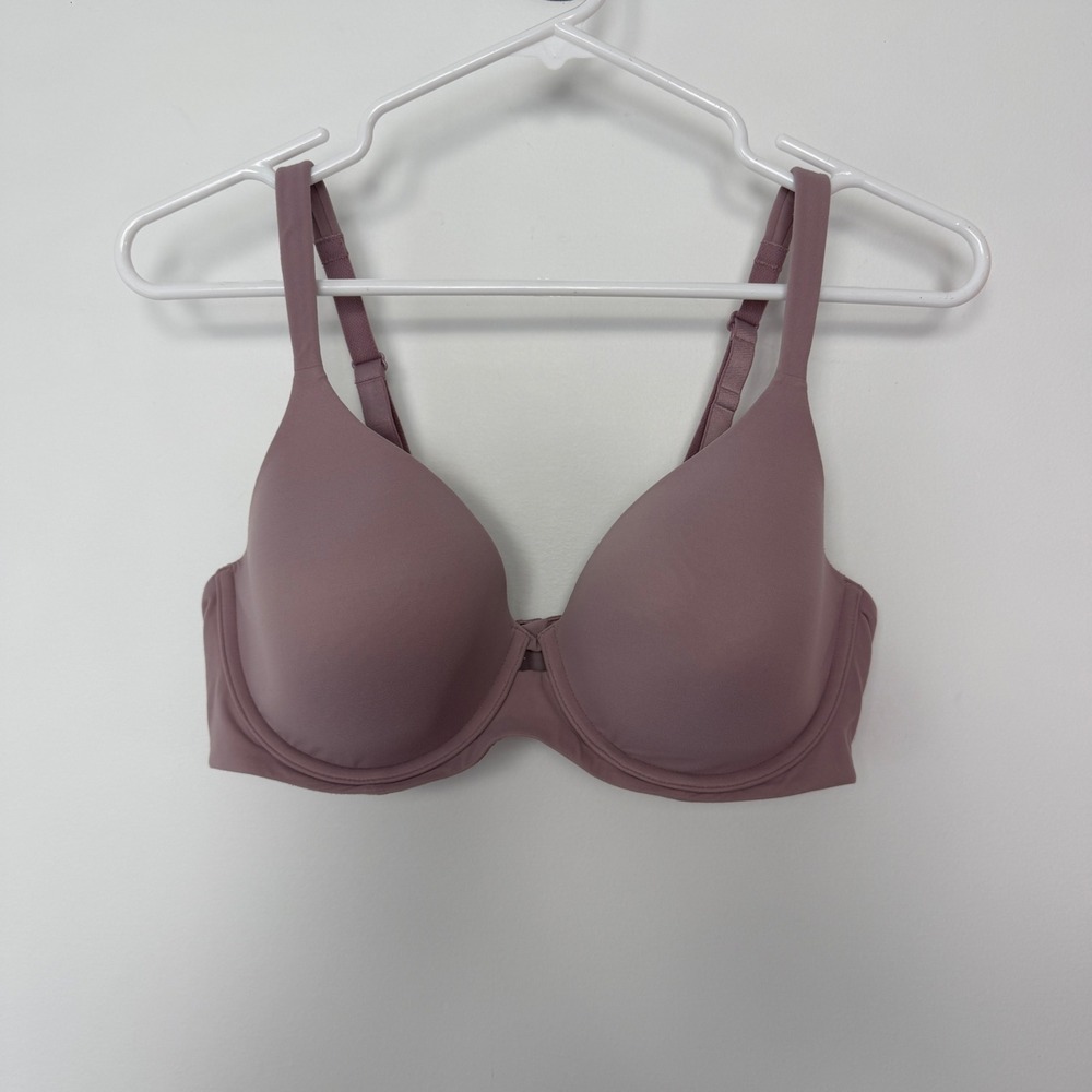 Ambrielle Super Soft Full Coverage Underwire Bra 38C Mauve Purple RN93677